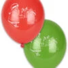 10 Ballons Noël Rouges Et Verts 28 Cm