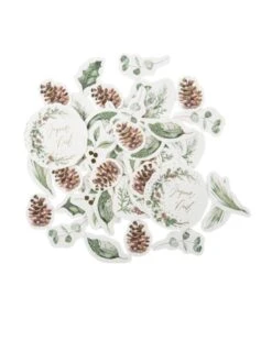 100 Confettis Joyeux Noël Forêt Enchantée De 2 à 6cm