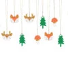 12 Etiquettes En Carton Forêt De Noël 7,5 X 8,5 Cm -Decoration Magasin 12 etiquettes en carton foret de noel 7 5 x 8 5 cm 338235
