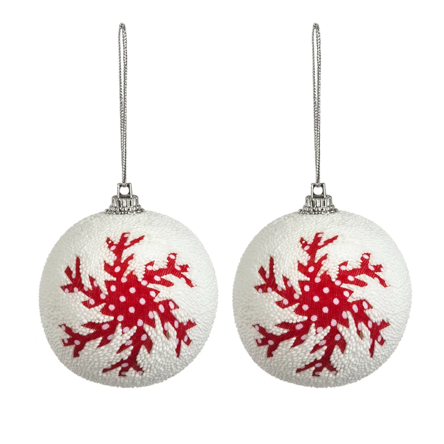 2 Boules De Noël Rouges Et Blanches 6 Cm Modèle Aléatoire 3 2 Boules De Noël Rouges Et Blanches 6 Cm Modèle Aléatoire