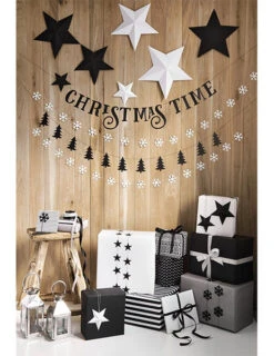 2 Guirlandes Sapins De Noël Noir 180 Cm -Decoration Magasin 2 guirlandes sapins de noel noir 180 cm 309740