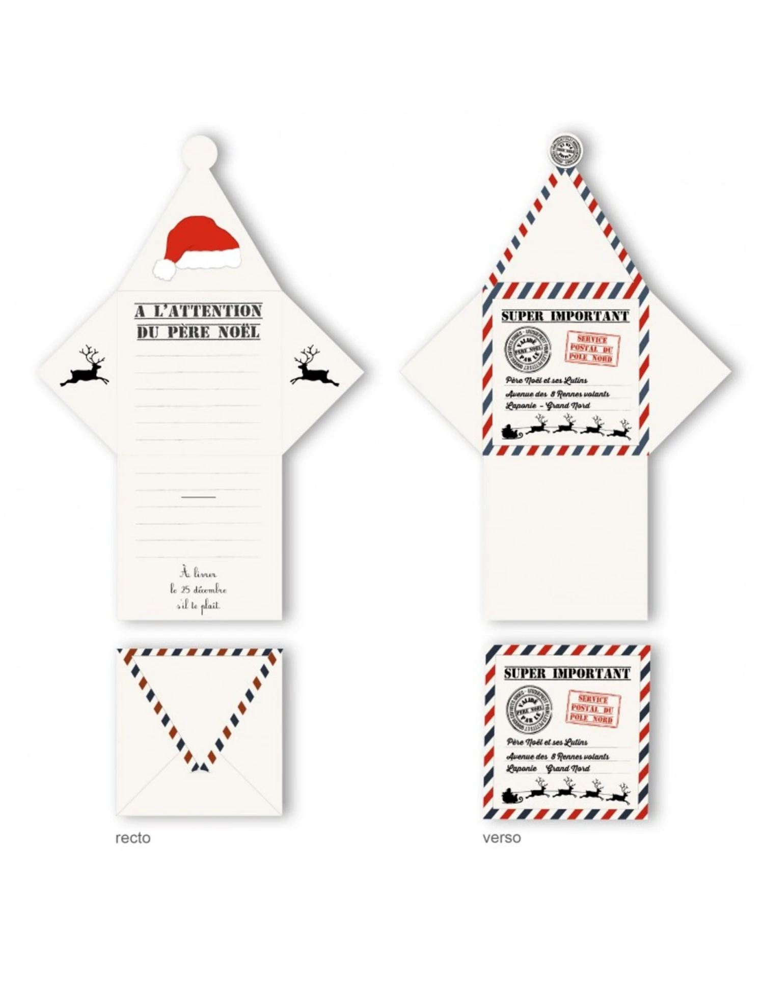 2 Lettres Au Père Noël Blanches 3 2 Lettres Au Père Noël Blanches