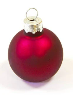 2 Marque-places Boule De Noël Rouge 4 Cm