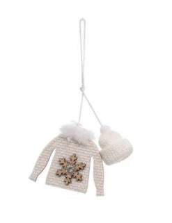 2 Suspensions Pulls De Noël 8 Cm -Decoration Magasin 2 suspensions pulls de noel 8 cm 340068 2