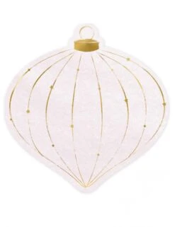 20 Petites Serviettes Boules De Noël 12 X 12 Cm