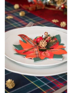 20 Serviettes En Papier Fleur De Noël 15,5 X 14,5 Cm -Decoration Magasin 20 serviettes en papier fleur de noel 15 5 x 14 5 cm 338229 3