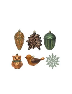 20 Suspensions Pour Sapin Noël Nature 10 Cm