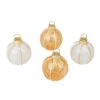 4 Marque-places Boules De Noël Blancs Et Doré 5 Cm -Decoration Magasin 4 marque places boules de noel blancs et dore 5 cm 341294