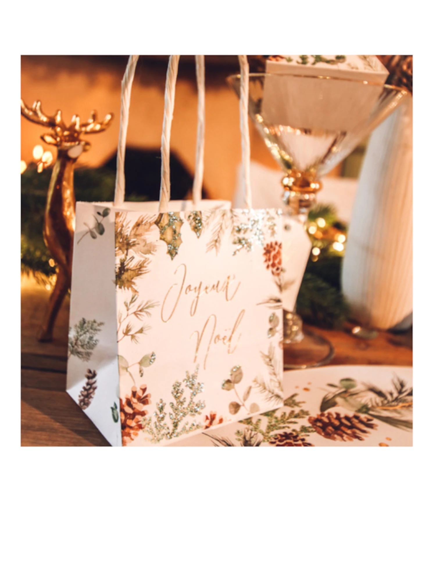 4 Sacs Joyeux Noël Forêt Enchantée 10 X 11 X 7cm 5 4 Sacs Joyeux Noël Forêt Enchantée 10 X 11 X 7cm – Image 3