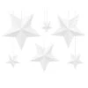 6 Etoiles à Suspendre 3D Blanches Noël -Decoration Magasin 6 etoiles a suspendre 3d blanches 309736