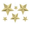 6 Etoiles à Suspendre 3D Dorées Noël 1 6 Etoiles à Suspendre 3D Dorées Noël -Decoration Magasin 6 etoiles a suspendre 3d dorees 309746