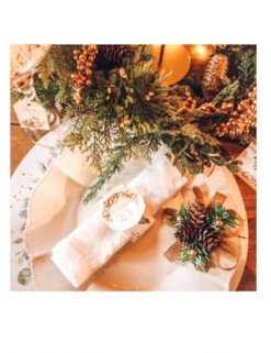 8 Ronds De Serviette Joyeux Noël Forêt Enchantée 21,5 X 5,5cm -Decoration Magasin 8 ronds de serviette joyeux noel foret enchantee 21 5 x 5 5cm 341316 1