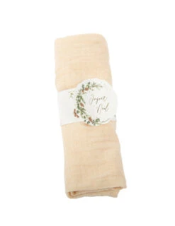 8 Ronds De Serviette Joyeux Noël Forêt Enchantée 21,5 X 5,5cm