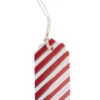 9 Etiquettes Pour Cadeaux De Noël Rouge Et Or 7,5 X 3,5 Cm -Decoration Magasin 9 etiquettes pour cadeaux de noel rayees rouge et or 9 x 7 5 cm 311848