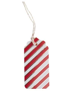 9 Etiquettes Pour Cadeaux De Noël Rouge Et Or 7,5 X 3,5 Cm