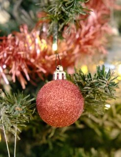 9 Boules De Noël Rose Gold 6 Cm -Decoration Magasin 9 petites boules de noel rose gold 6 cm 336341 2