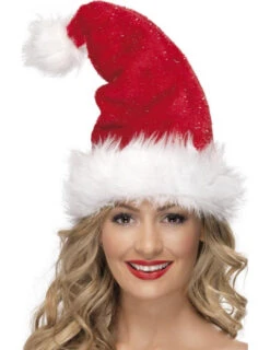 Bonnet Rouge Scintillant Adulte Noël