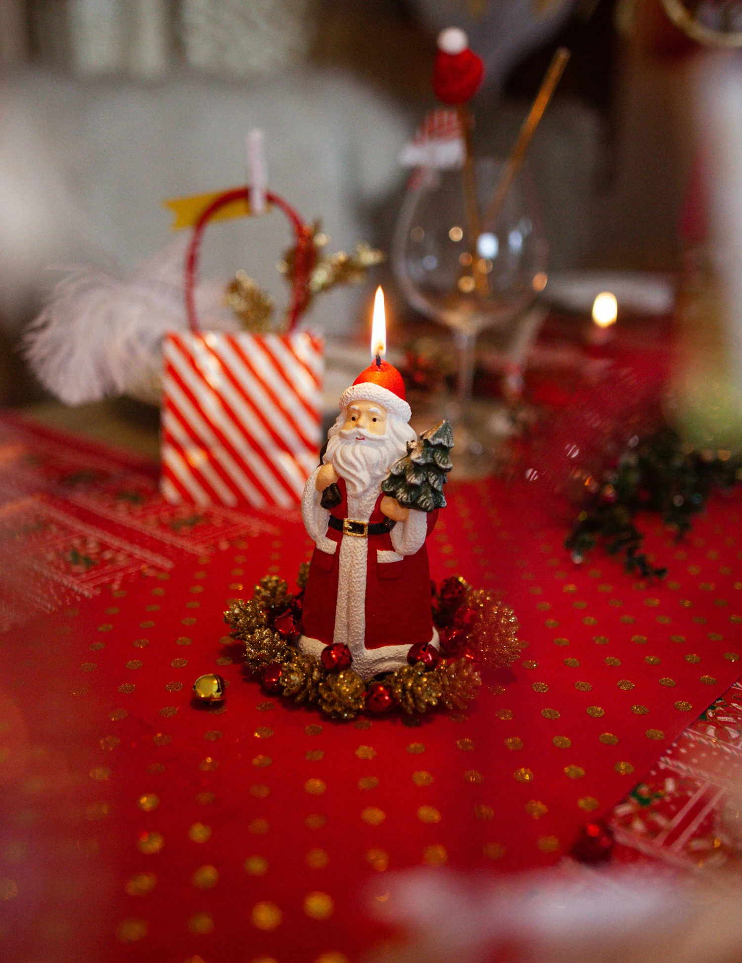 Bougie Père Noël 13,5 X 6,5 Cm 4 Bougie Père Noël 13,5 X 6,5 Cm – Image 2