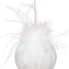 Boule De Noël En Verre Avec Plumes 9 Cm -Decoration Magasin boule de noel avec plumes 9cm 336097
