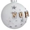Boule De Noël Blanche Avec étoiles 8 Cm -Decoration Magasin boule de noel blanche avec etoiles 8 cm 334803