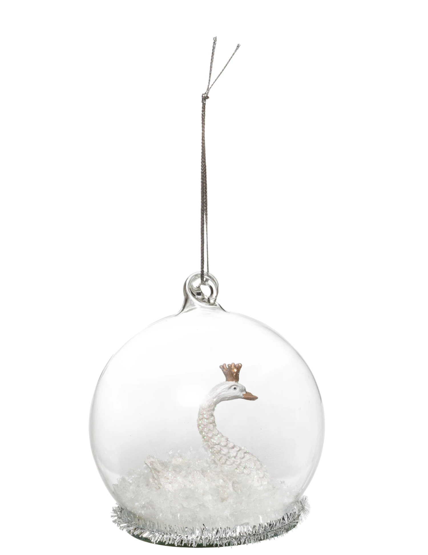 Boule De Noël En Verre Cygne Blanc 8 Cm 3 Boule De Noël En Verre Cygne Blanc 8 Cm