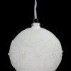 Boule De Noël En Verre Dentelle Blanche 10 Cm -Decoration Magasin boule de noel en verre dentelle 10cm 335967
