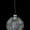 Boule De Noël En Verre Géométrique Blanc Et Or 8 Cm 1 Boule De Noël En Verre Géométrique Blanc Et Or 8 Cm -Decoration Magasin boule de noel en verre geometrique 8cm 336059