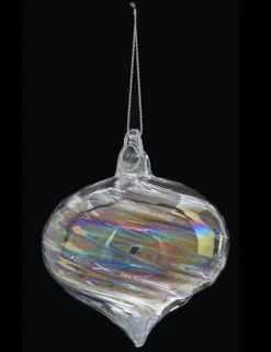 Boule De Noël En Verre Goutte 8 Cm