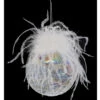 Boule De Noël En Verre Irisée Et Plumes 10 Cm -Decoration Magasin boule de noel en verre irisee et plumes 10 cm 338113
