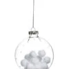 Boule De Noël En Verre Boules De Coton 8 Cm -Decoration Magasin boule de noel en verre petit coton 8cm 336335