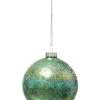 Boule De Noël En Verre Irisée Vert 8 Cm -Decoration Magasin boule de noel en verre verte 336213