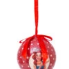 Boule De Noël Imprimée Pin Up Et Ruban 7,5 Cm