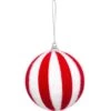 Boule De Noël Rayée Rouge Et Blanche 8 Cm -Decoration Magasin boule de noel rayee rouge et blanche 8 cm 338115