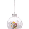 Boule De Noël Transparente Personnages De Noël 8 Cm Modèle Aléatoire -Decoration Magasin boule de noel transparente avec flocons et pingouin de noel 8 cm 334825