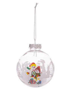 Boule De Noël Transparente Personnages De Noël 8 Cm Modèle Aléatoire