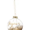 Boule De Noël En Plastique Paillettes Dorées 7 Cm -Decoration Magasin boule de npel en verre doree 7 cm 336115