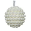 Boule De Noël Effet Coton Et Paillettes 8 Cm