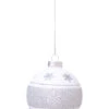 Boule De Noël En Verre Flocon Argenté 7 Cm -Decoration Magasin boules de noel en verre flocon argente 336051