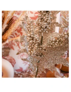 Branche Brindilles De Noël Rose Gold Givré 72 Cm -Decoration Magasin branche brindilles de noel rose gold givre 72 cm 341392 1