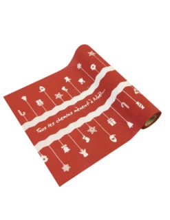 Chemin De Table En Toile Chemin De Noël Rouge 4 M X 28 Cm
