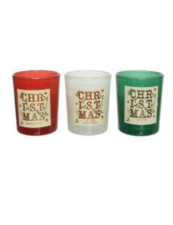 Coffret 3 Bougies Parfumées Senteur De Noël