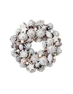 Couronne De Noël Enneigée 24 Cm