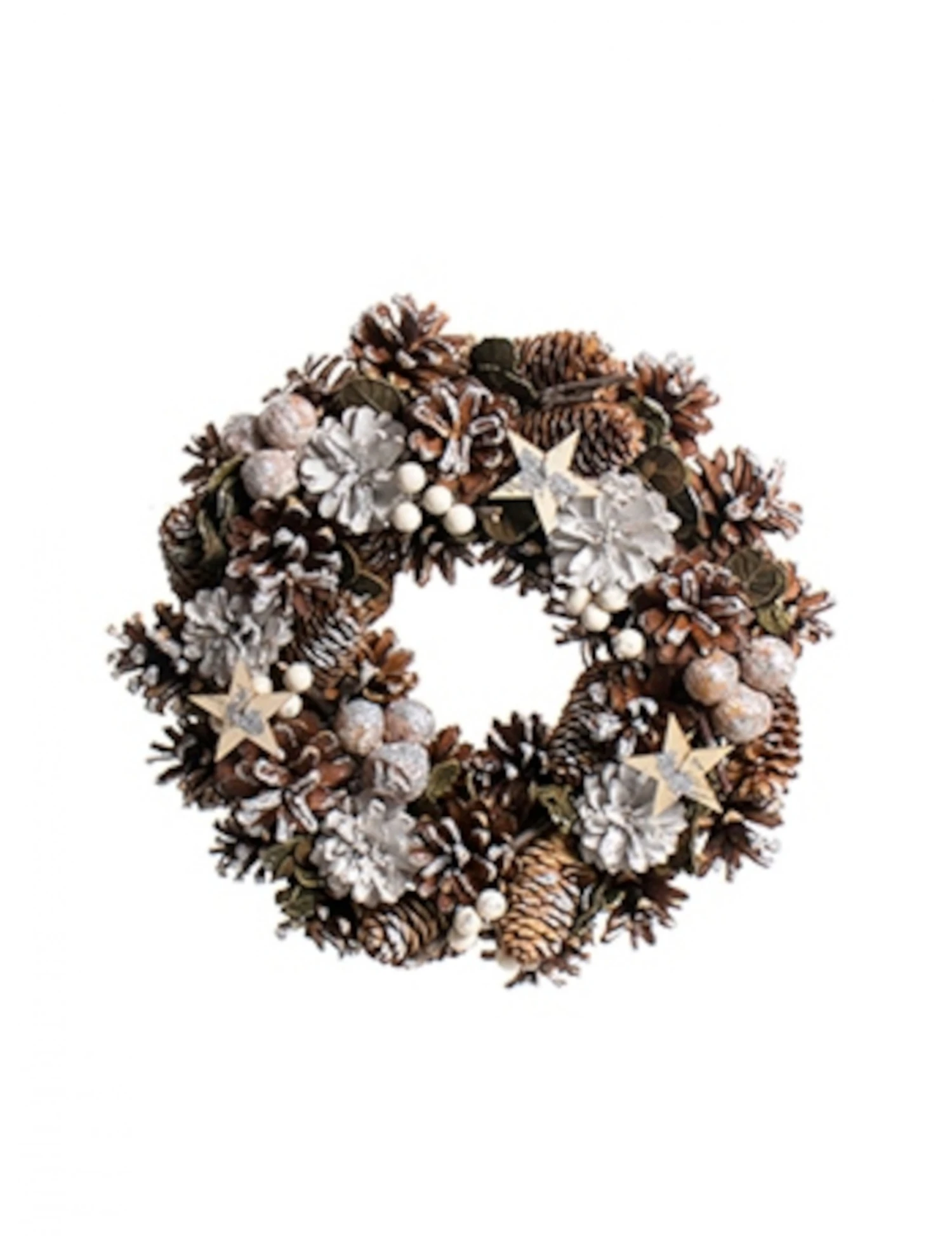 Couronne De Noël Pommes De Pin Enneigées 30 Cm 3 Couronne De Noël Pommes De Pin Enneigées 30 Cm