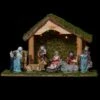 Crèche De Noël Lumineuse Avec 8 Santons 32 Cm -Decoration Magasin creche avec 8 santons 32cm 336331