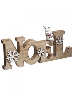 Décoration En Bois Noël 14,5 X 30 Cm