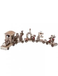 Décoration Train De Noël En Bois 44 Cm