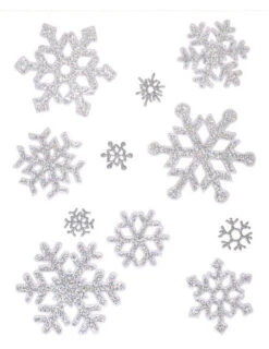 Flocons De Neige à Paillettes En Gel Repositionnable Noël