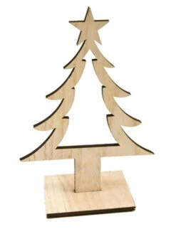 Décoration Sapin De Noël En Bois 25 Cm