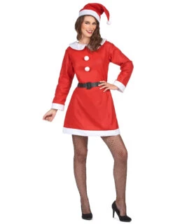 Déguisement Mère Noël Pompons Femme
