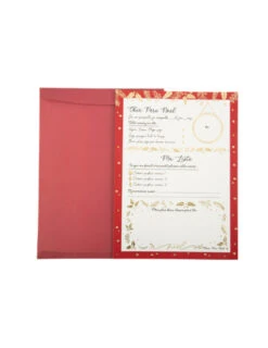 Grande Lettre Au Père-Noël Avec Enveloppe Holly Christmas 21 X 28,5cm